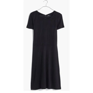 MADEWELL Gallerist Dress in Black Ponte Knit‎ XS